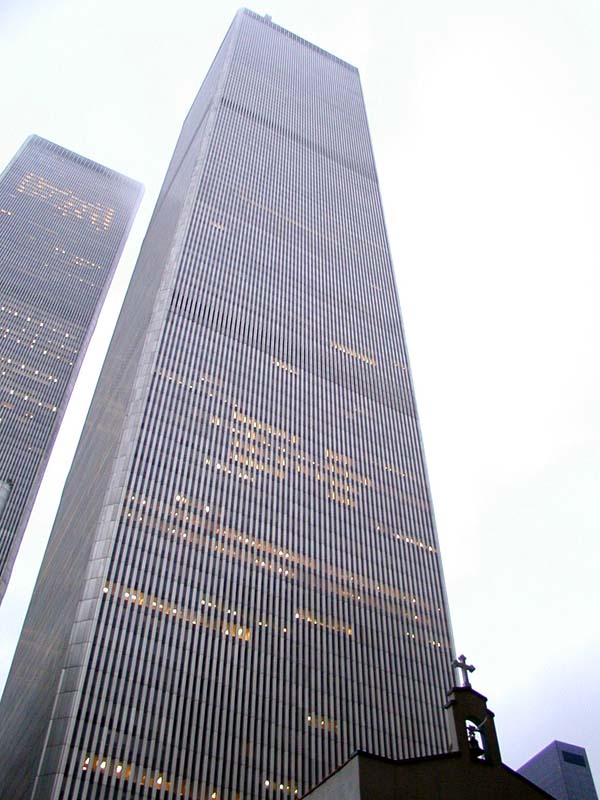 World Trade Center The cross of St Nicholas Greek Orthodox Church in front