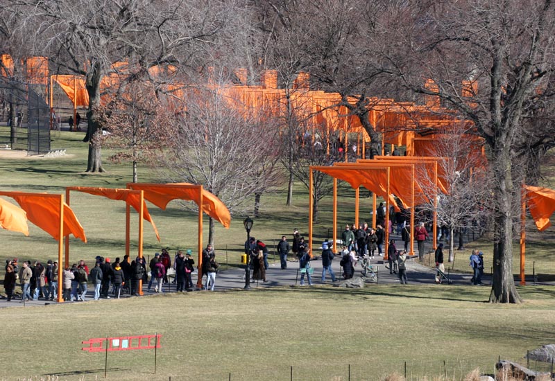 Christo#39;s Gates near Turtle the gates central park new york city. Christo#39;s Gates near Turtle