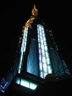 The spire of The Empire State Building