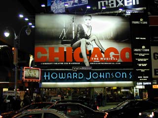 Chicago musical on Times Square New York