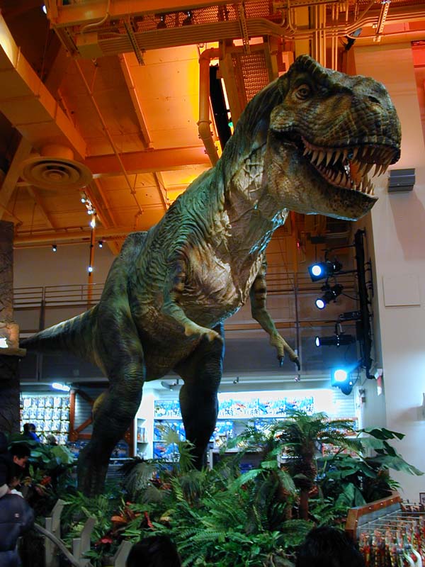 t rex dinosaur. The animatronic dinosaur