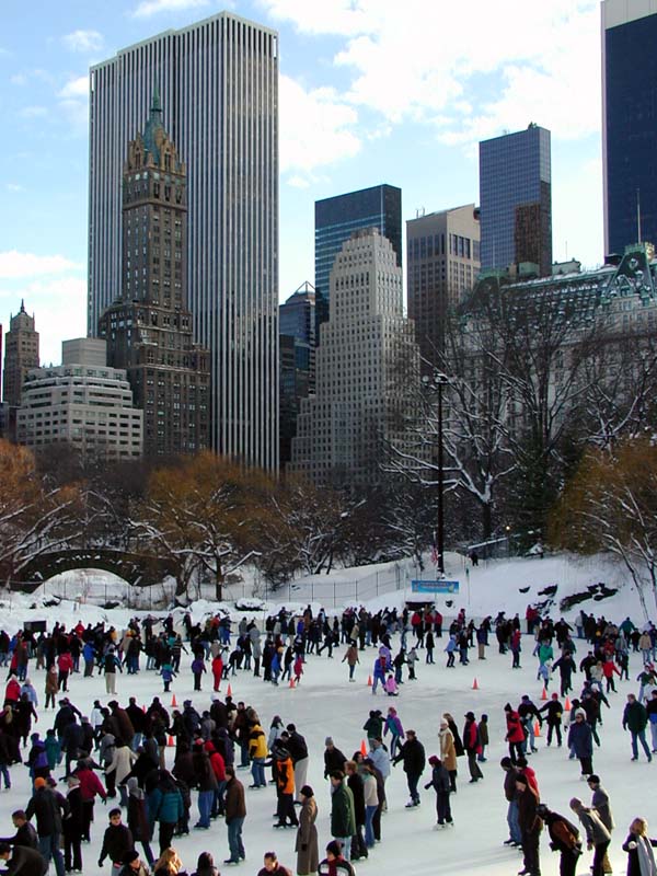 central park. Wollman Rink in Central Park