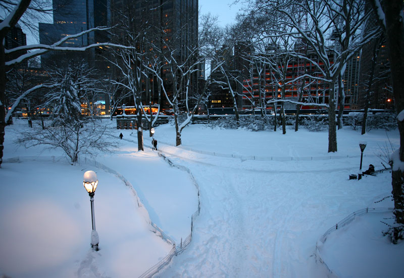 central park west. Central Park in snow and 15